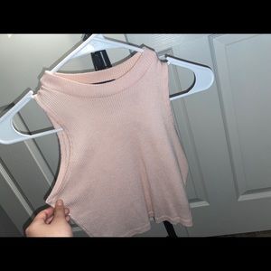 pink crop top